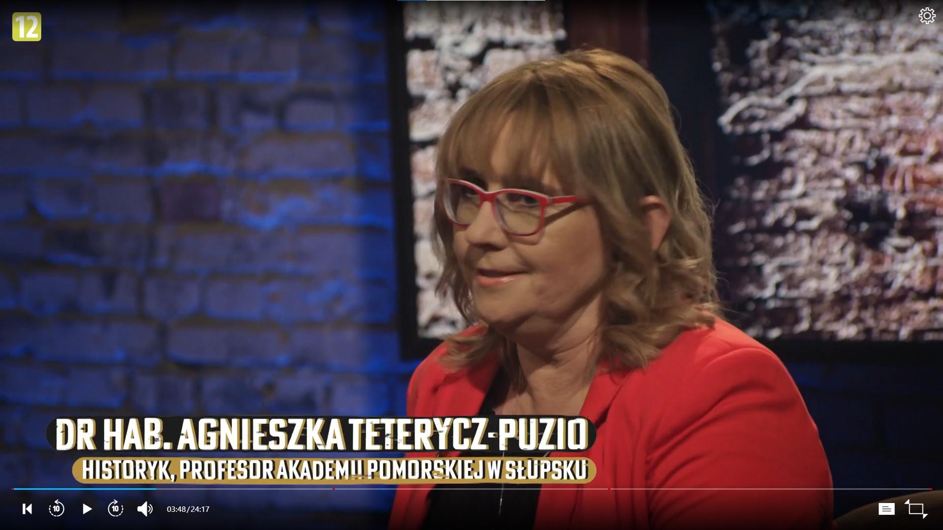 Profesor Agnieszka Teterycz-Puzio w programie "Nie taka prosta historia"