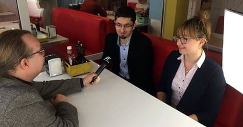 DR WOJCIECH BEJDA I MGR PATRYCJA JĘDRZEJEWSKA W ZIMOWEJ REDAKCJI TV SŁUPSK