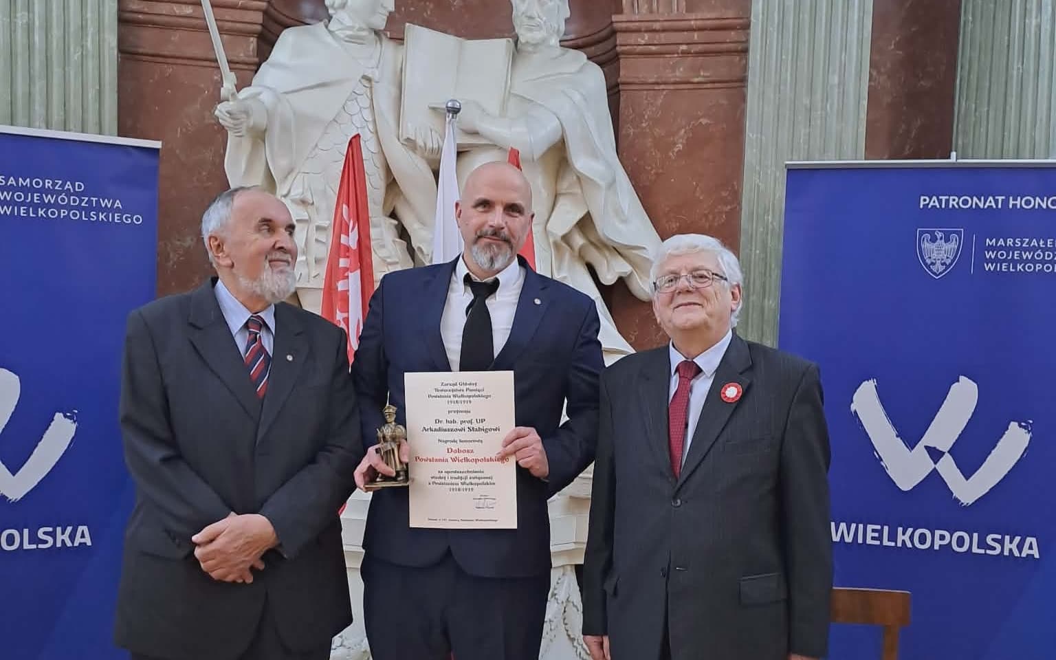 Prof. Arkadiusz Słabig nagrodzony statuetką Dobosza Powstania Wielkopolskiego