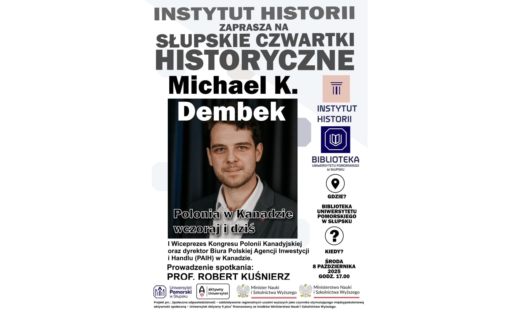 Zapraszamy na Słupski Historyczny Czwartek w nowym roku akademickim 2025/2026